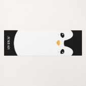 Leuke Pinguïn Leuk Gepersonaliseerd Modern Zwart W Yogamat (Achterkant (horizontaal))