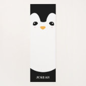 Leuke Pinguïn Leuk Gepersonaliseerd Modern Zwart W Yogamat (Achterkant)
