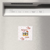 Leuke pinguïn liefde harten magneet 2 (Insitu (Vaatwasser))