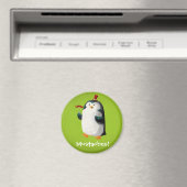Leuke Pinguïn met snorren Magneet (Insitu (Vaatwasser))