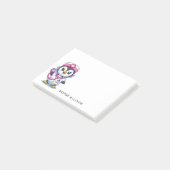 Leuke Pinguïn Nurse Roze Stethoscoop Custom 4x4 Post-it® Notes (Schuin)