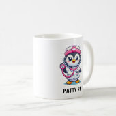Leuke Pinguïn Nurse Roze Stethoscoop Custom Koffiemok (Voorkant rechts)