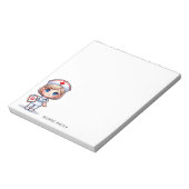 Leuke Pinguïn Nurse Roze Stethoscoop Custom Notitieblok (Linkerzijde)