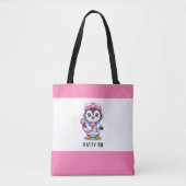 Leuke Pinguïn Nurse Roze Stethoscoop Custom Tote Bag (Voorkant)