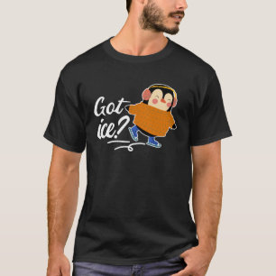 Leuke pinguïn schaatsen figuur schaatsen schattige t-shirt