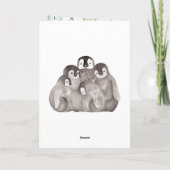 Leuke Pinguïn Verjaardag Kaart (Achterkant)