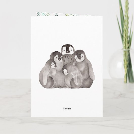 Leuke Pinguïn Verjaardag Kaart (Achterkant)