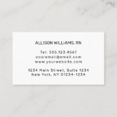 Leuke Pinguïn Verpleegster Roze Stethoscoop Profes Visitekaartje (Achterkant)