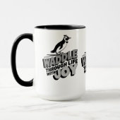 Leuke Pinguïn Waddle Door Het Leven Met Joy Design Mok (Links)