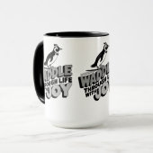 Leuke Pinguïn Waddle Door Het Leven Met Joy Design Mok (Voorkant links)