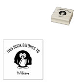 Leuke pinguïnbril Dit boek behoort tot Naam Rubberstempel (Gestempeld)