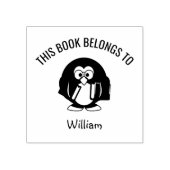 Leuke pinguïnbril Dit boek behoort tot Naam Rubberstempel (Afrduk)