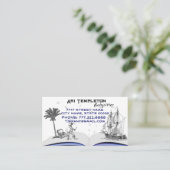 Leuke Pirate en Ship Babysitter Kinderopvang Visitekaartje (Staand voorkant)