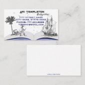 Leuke Pirate en Ship Babysitter Kinderopvang Visitekaartje (Voorkant / Achterkant)