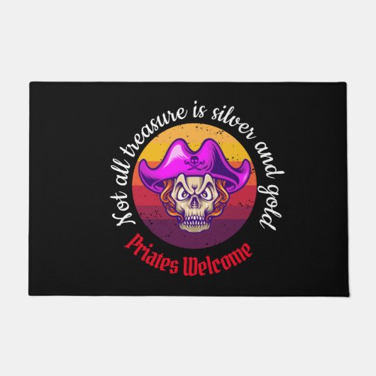 Leuke Pirate Party Welkom Doormat Deurmat (Voorkant)