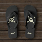Leuke Pirate schedel en Crossbones Custom Ahoy Zwa Teenslippers