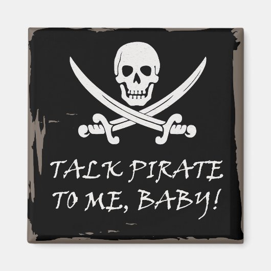 Leuke Pirate Talk Magnet (Voorkant)