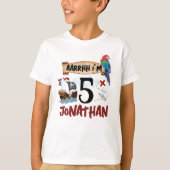 Leuke Pirate verjaardag jongen T-shirt (Voorkant)