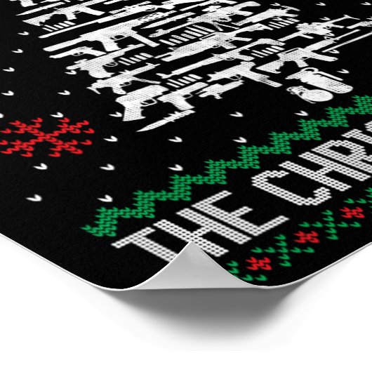 Leuke Pistolen Lelijke Kerst S voor Pistool liefhe Poster (Hoek)