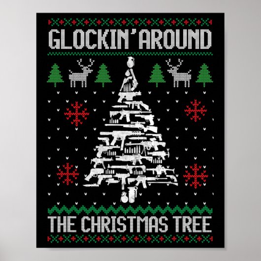 Leuke Pistolen Lelijke Kerst S voor Pistool liefhe Poster (Voorkant)