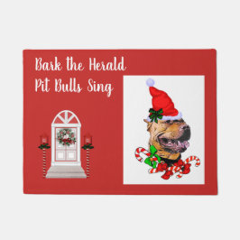 Leuke Pit Bull Kerstmis Deurmat