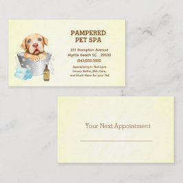 Leuke Pit Bull Terrier Pet Groomer Spa afspraak Visitekaartje
