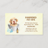 Leuke Pit Bull Terrier Pet Groomer Spa afspraak Visitekaartje (Voorkant)