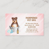 Leuke Pit Bull Terrier Pet Groomer Spa afspraak Visitekaartje (Voorkant)