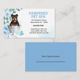 Leuke Pit Bull Terrier Pet Groomer Spa afspraak Visitekaartje