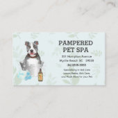 Leuke Pit Bull Terrier Pet Groomer Spa afspraak Visitekaartje (Voorkant)