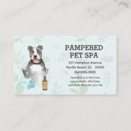 Leuke Pit Bull Terrier Pet Groomer Spa afspraak Visitekaartje