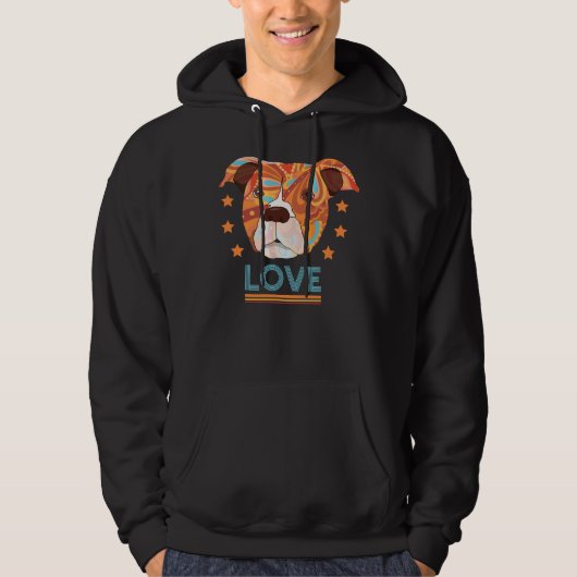 Leuke Pitbull hond Hoodie (Voorkant)