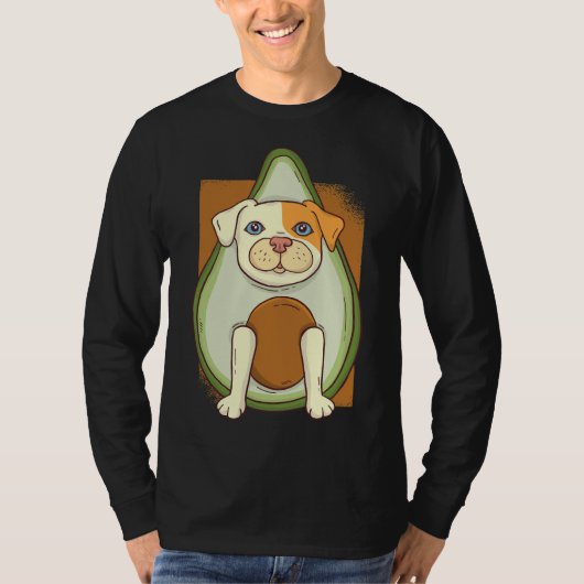 Leuke Pitbull In Avocado Pitbull Lover Avocado Lie T-shirt (Voorkant)
