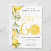 Leuke pittige citroen 60ste verjaardagsfeestje kaart (Voorkant)