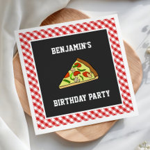 Leuke Pizza Kinderverjaardagsfeest Papier