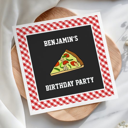 Leuke Pizza Kinderverjaardagsfeest Papier Servet