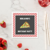 Leuke Pizza Kinderverjaardagsfeest Papier Servet (Insitu)