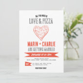 Leuke Pizza Koppels Vrijgezellenfeest Verlovingsfe Kaart (Staand voorkant)