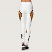 Leuke Pizza Liefde Sticker Leggings (Achterkant)