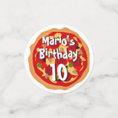 Leuke pizza Verjaardagsfeest tafel decoratie confe Confetti (Kleine voorkant)