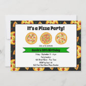 Leuke Pizza Verjaardagsfeestuitnodiging Kaart (Voorkant)