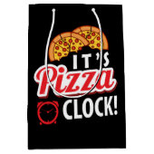 Leuke pizzapartij woordkunst medium cadeauzakje (Voorkant)