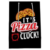 Leuke pizzapartij woordkunst medium cadeauzakje (Achterkant)
