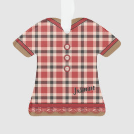 Leuke Plaid Doll Jurk met Kant Custom Ornament