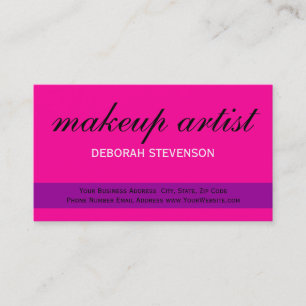 Leuke Plain Roze Paarse Make-up Artist Visitekaart Visitekaartje