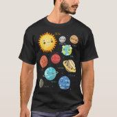 Leuke Planeten Kinder Idee Wetenschap Astronomie T-shirt (Voorkant)