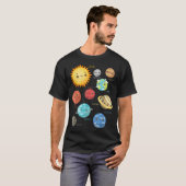 Leuke Planeten Kinder Idee Wetenschap Astronomie T-shirt (Voorkant volledig)