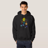 Leuke Planeten Wetenschap Ruimtewetenschapper Univ Hoodie (Voorkant volledig)