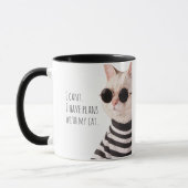 Leuke plannen met mijn kat Cute Drawing Typografie Mok (Links)