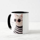 Leuke plannen met mijn kat Cute Drawing Typografie Mok (Voorkant links)